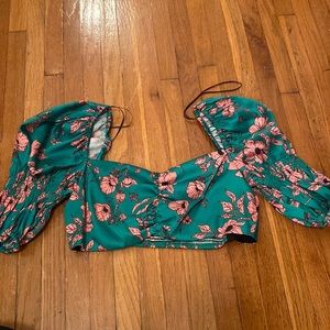 Zara Puff Sleeve crop top